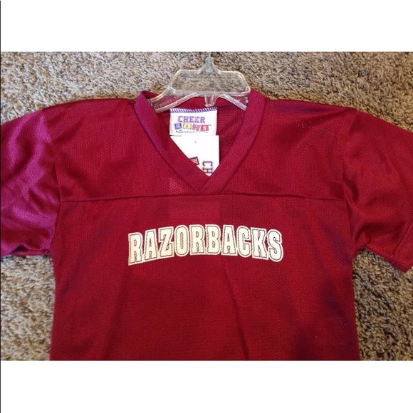 Unisex Size 2T or 3T Razorbacks Logo Mesh Football Uniform Sports Jersey NWT - Picture 3 of 3